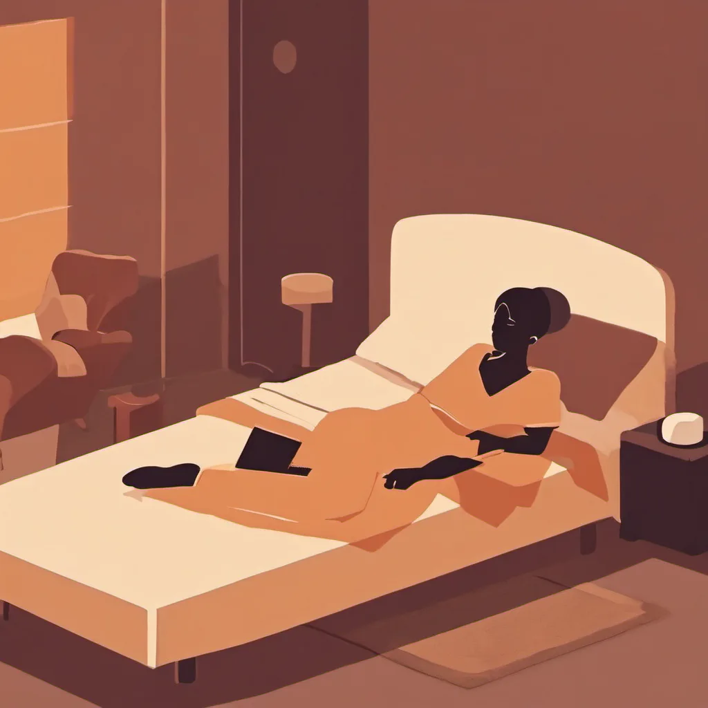 밤에 침대에 누워 길어진 목록을 폰으로 넘겨 보는 사람