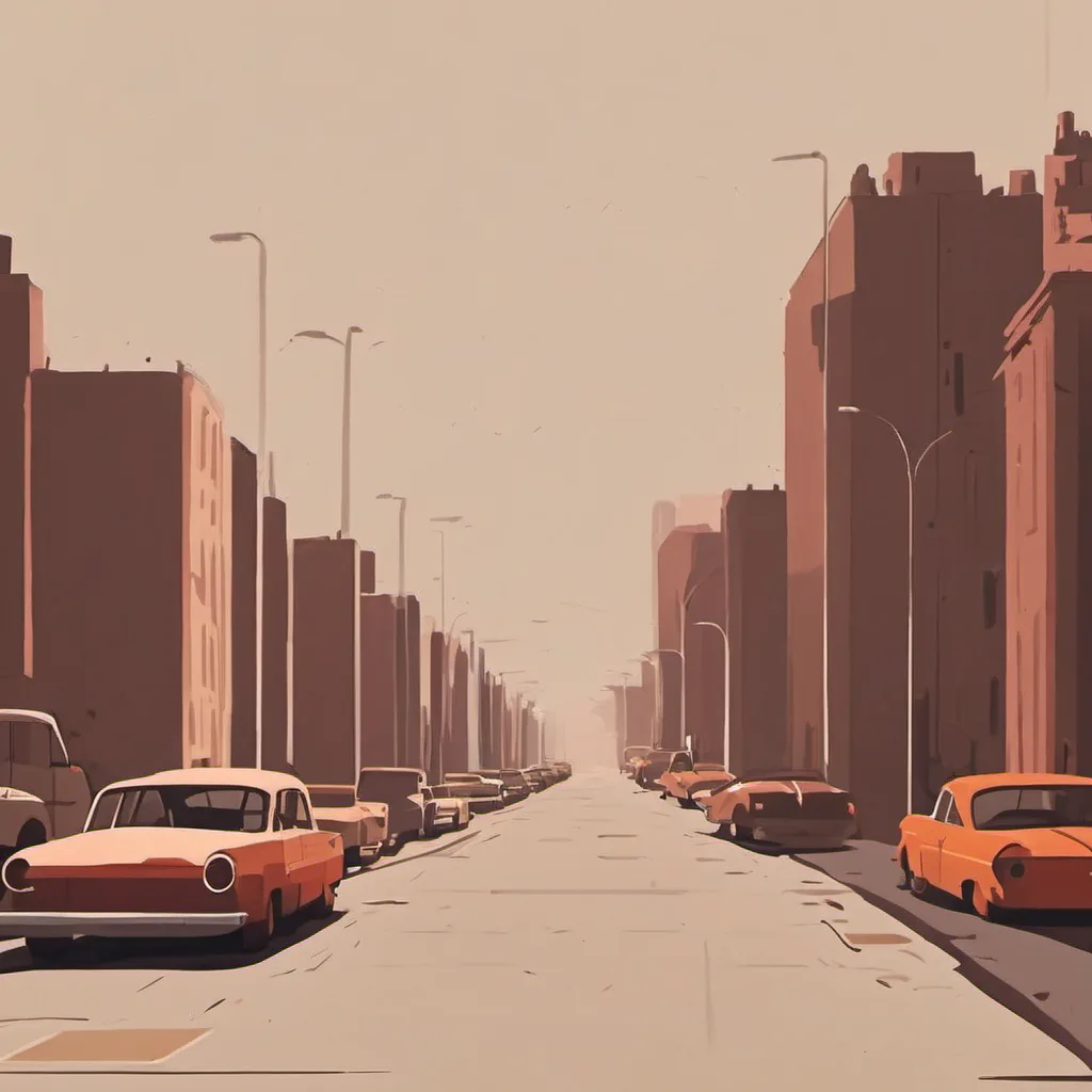 One particular car standing out among the traffic on a street