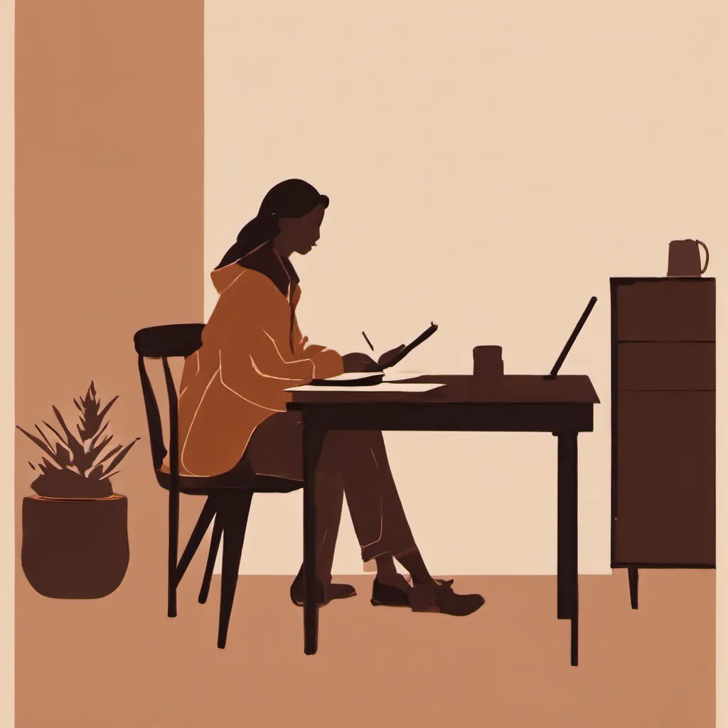 A solo founder at one desk turning between a product sketch, a post, and a bank statement